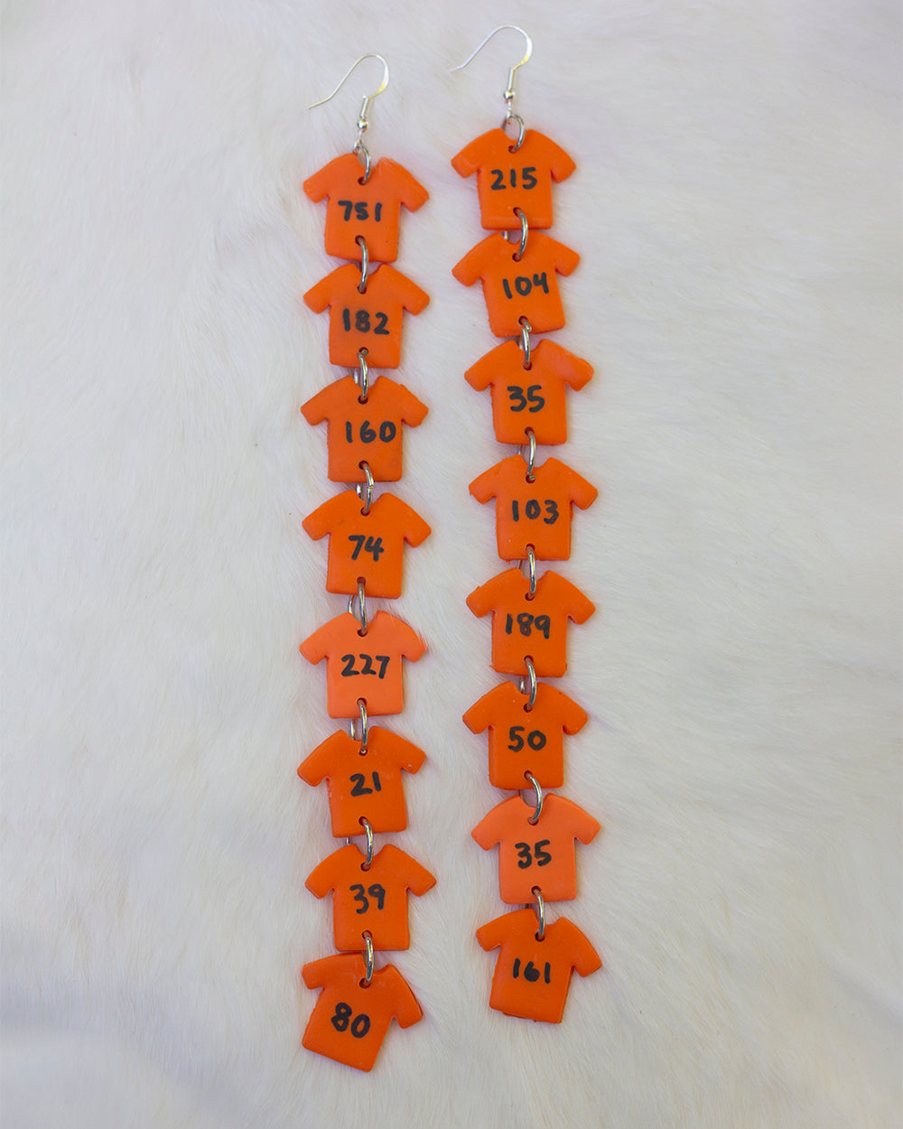 8-tier Orange Shirt Earrings