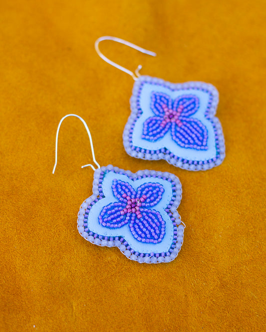 Beaded Floral Pattern Earrings