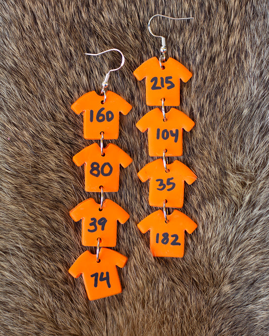 4-tier Orange Shirt Earrings