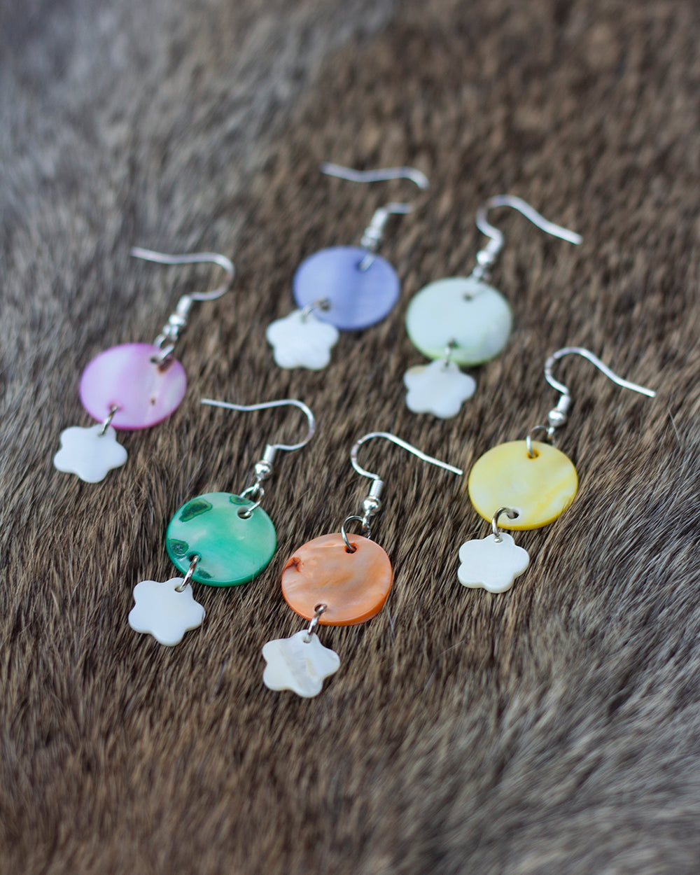 MOP Flower Shell Earrings
