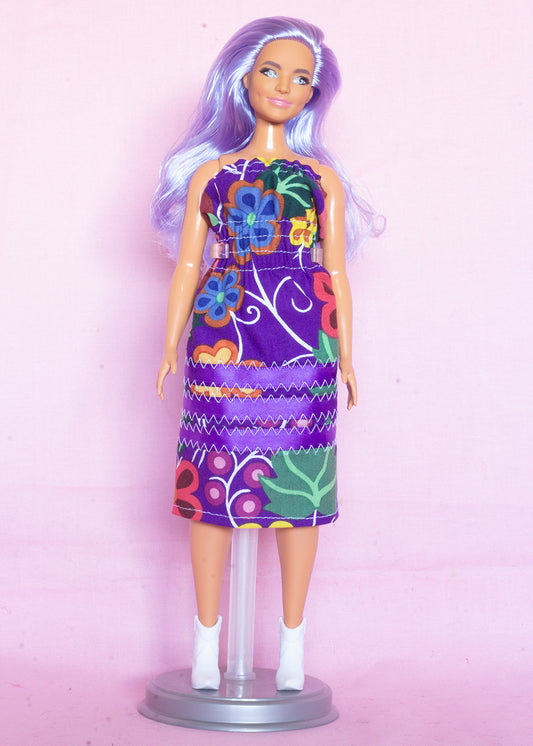 Doll #95 Purple Hair Curvy Queen