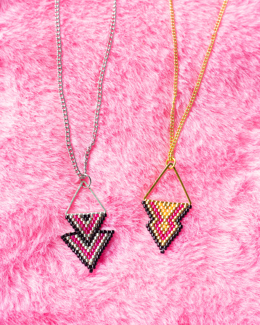 Beaded Triangle Necklaces