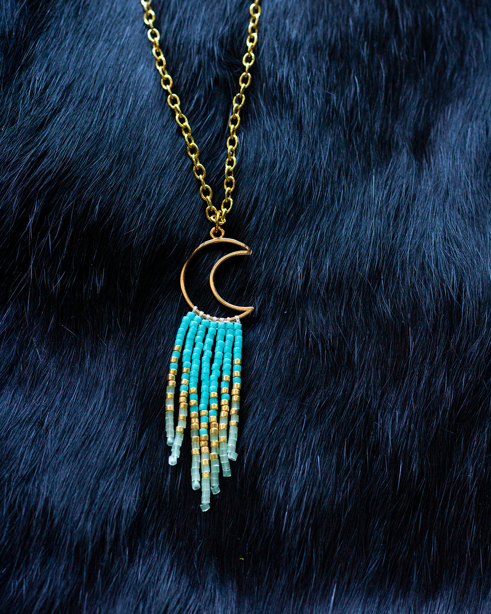 Beaded Moon Necklaces