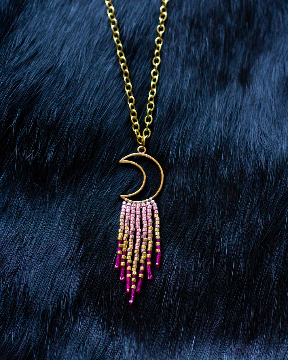 Beaded Moon Necklaces