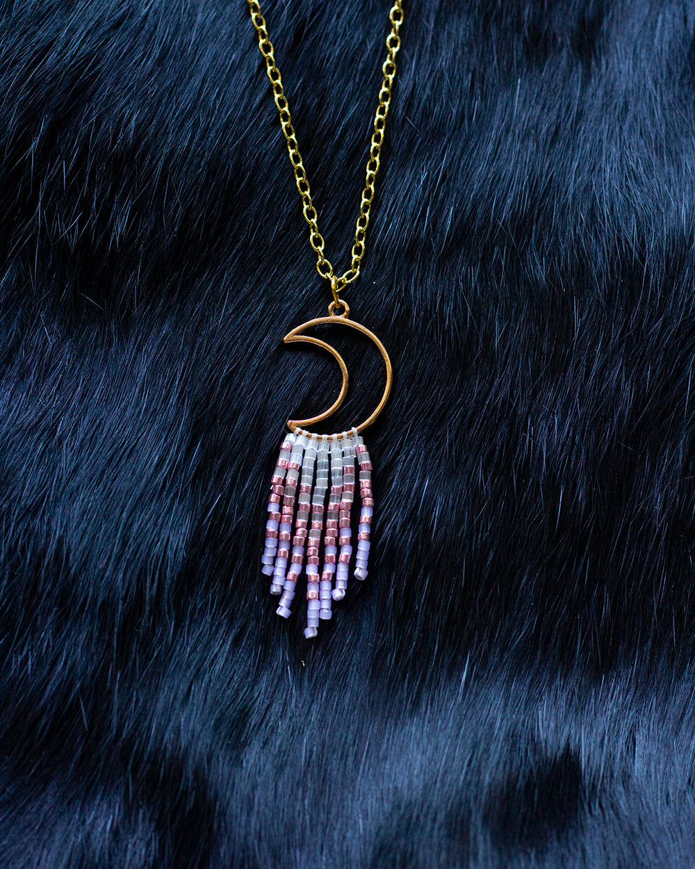 Beaded Moon Necklaces