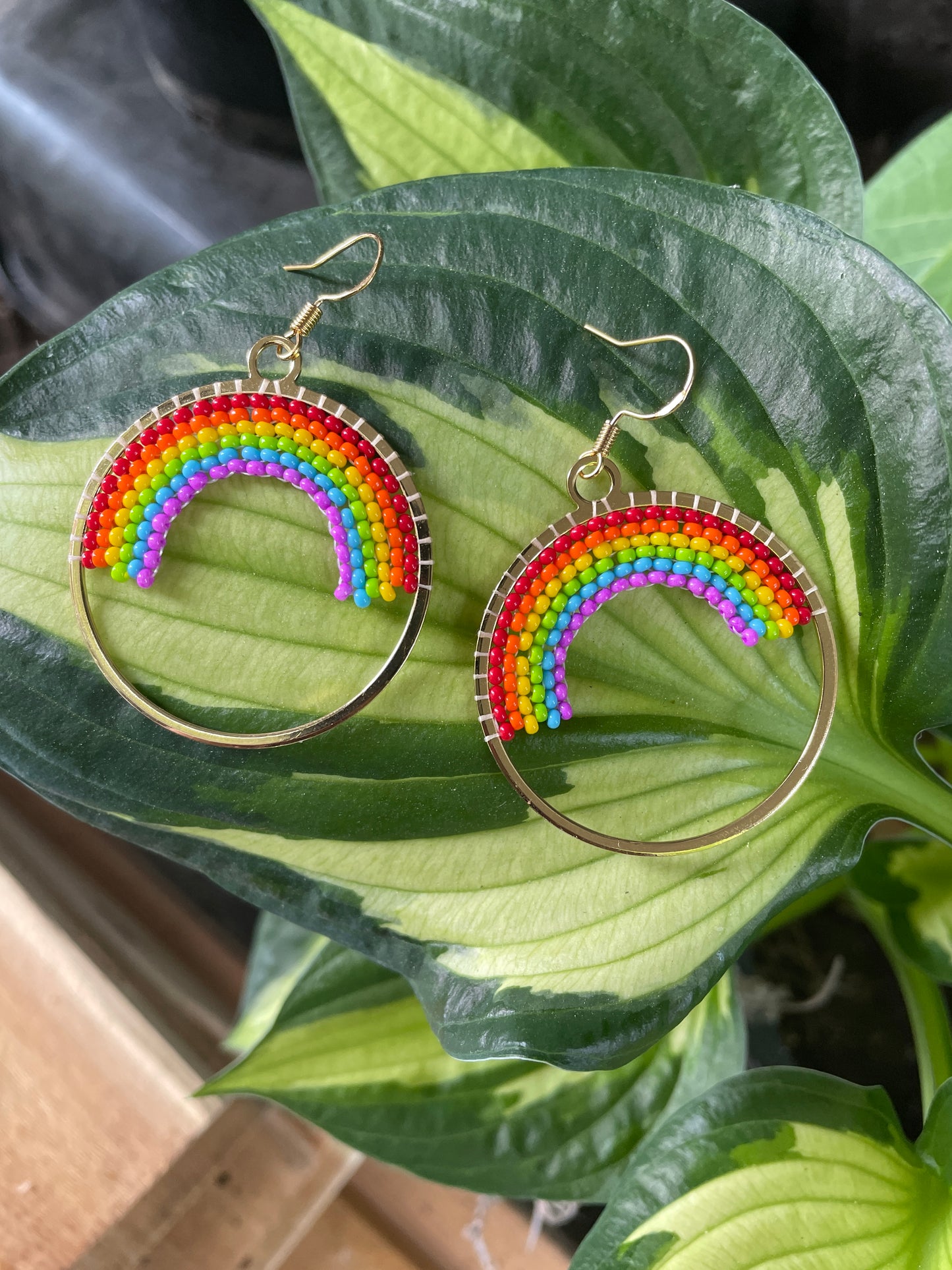 Pride Rainbow Beaded Earrings