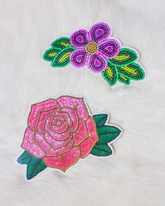 Rose Beadwork Stickers