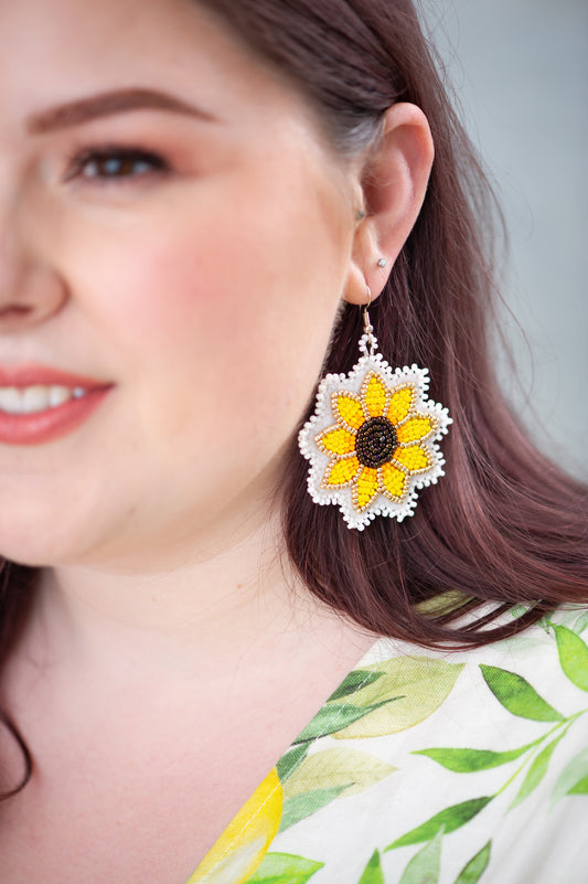 Small Sunflower Earrings