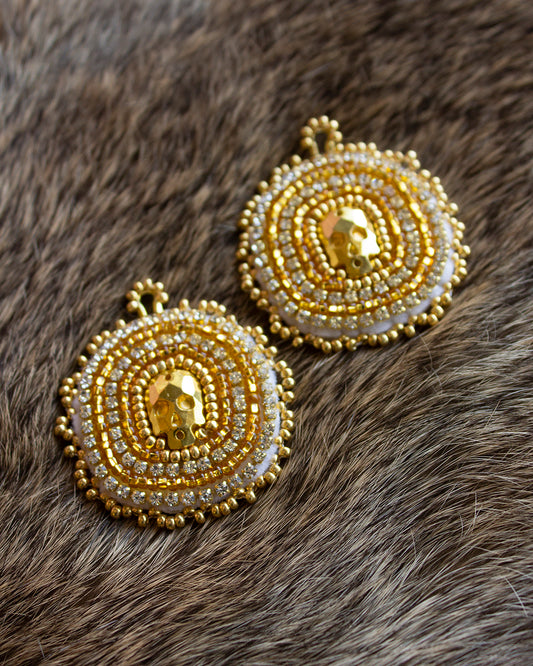 Gold Skull Earrings