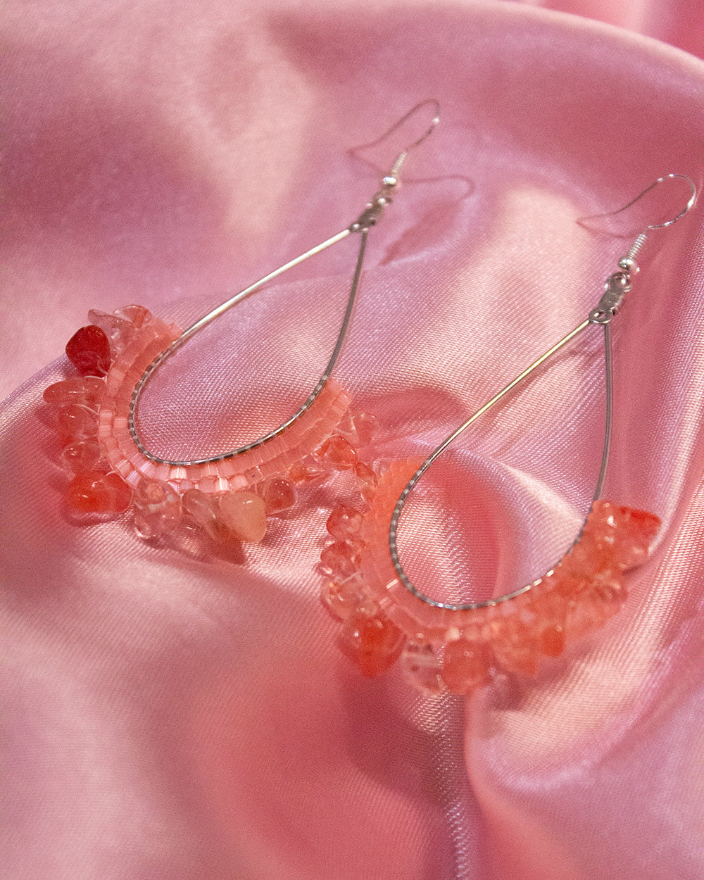 Quartz Beaded Earrings