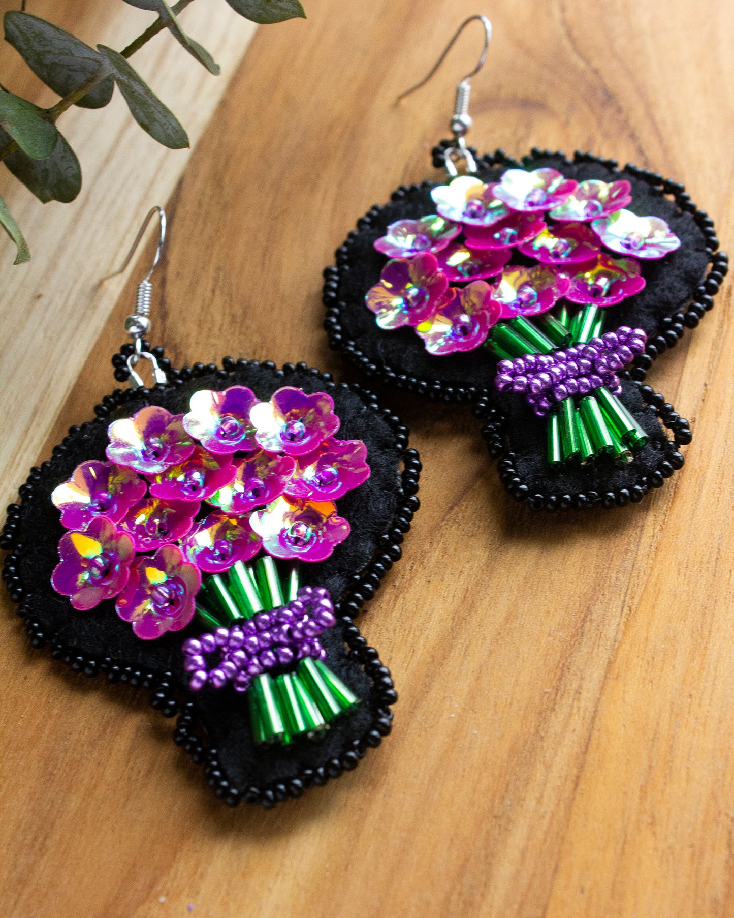 Goth Bouquet Earrings
