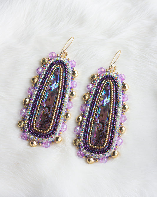 Purple Abalone Earrings