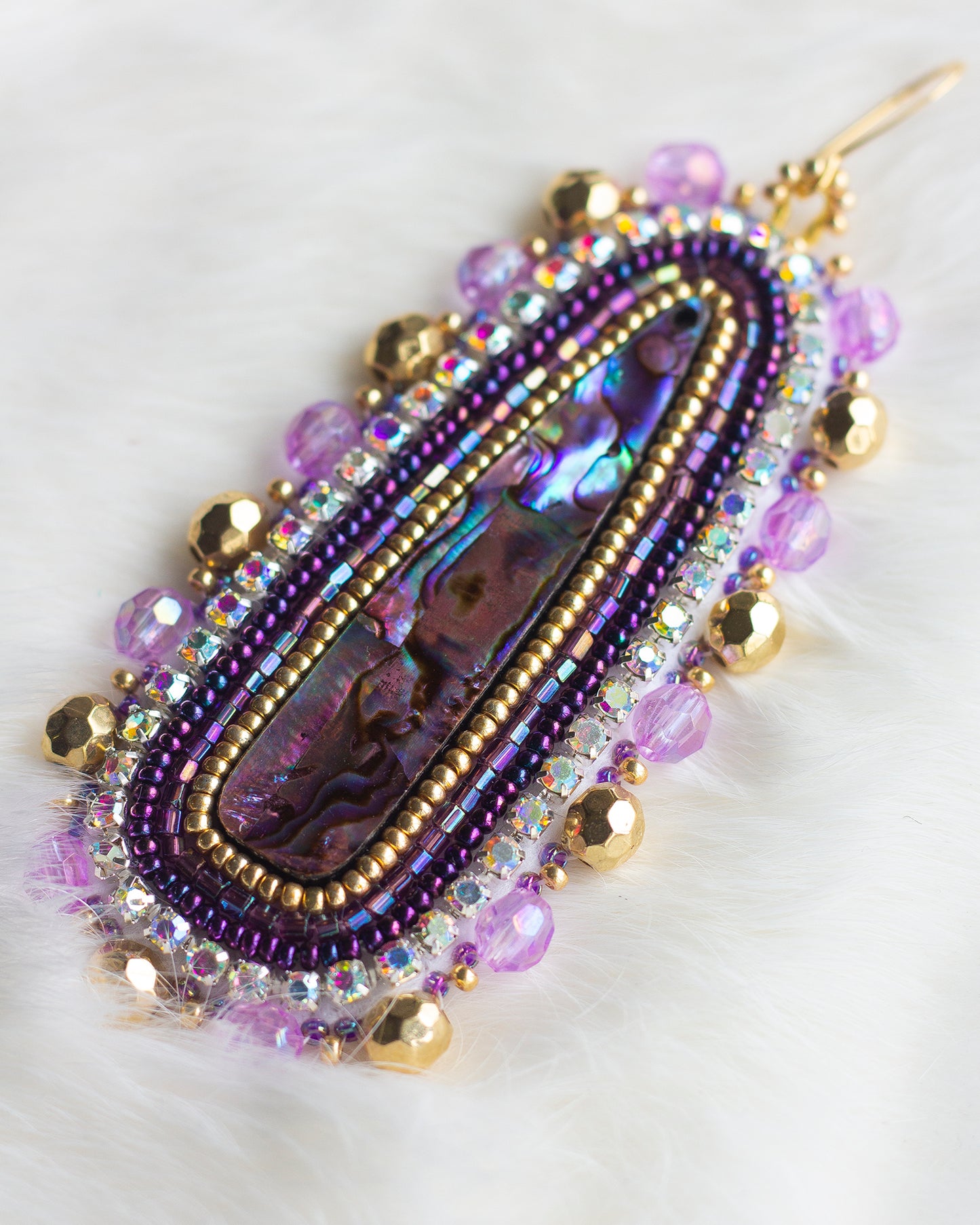 Purple Abalone Earrings